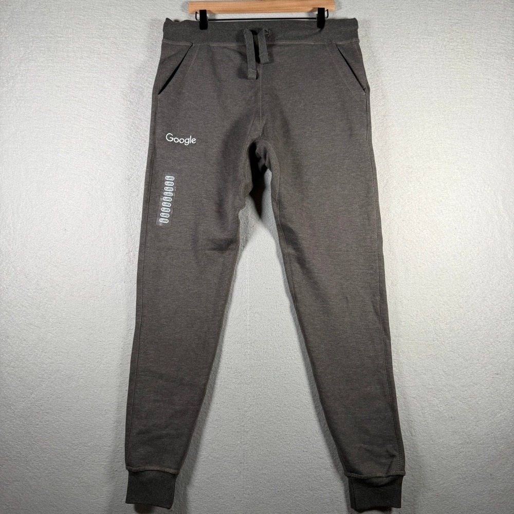 Google Lane Seven Mens XL Joggers Charcoal Gray Fleece Sweatpants LST006 NEW